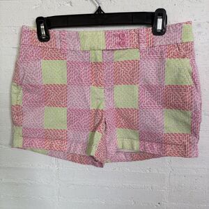 Vineyard Vines Women Patchwork Whale Chino Shorts 4  Preppy Coastal Beach Yacht